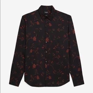 The Kooples - Black Floral Shirt - XL - Worn Once